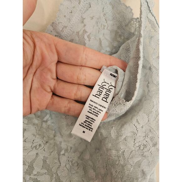 Hanky Panky Women's Light Blue Signature Lace® Classic Cami Size Medium - Picture 4 of 8
